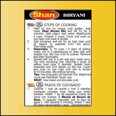 Shan Biryani Masala Seasoning Mix Spice Powder 50g