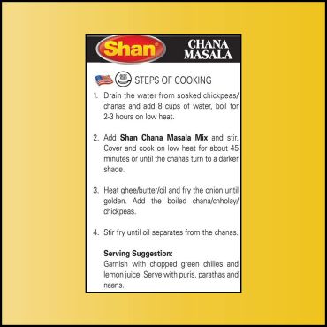 Shan Chana Masala Seasoning Mix Spice Powder 100g