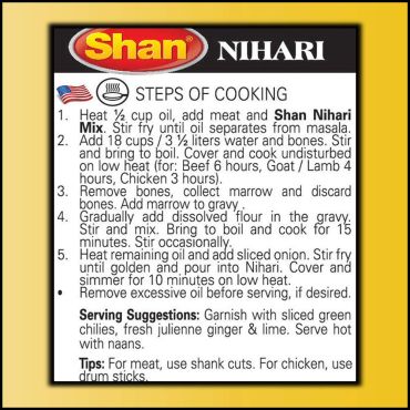 Shan Nihari Curry Masala Seasoning Mix Spice Powder 60g